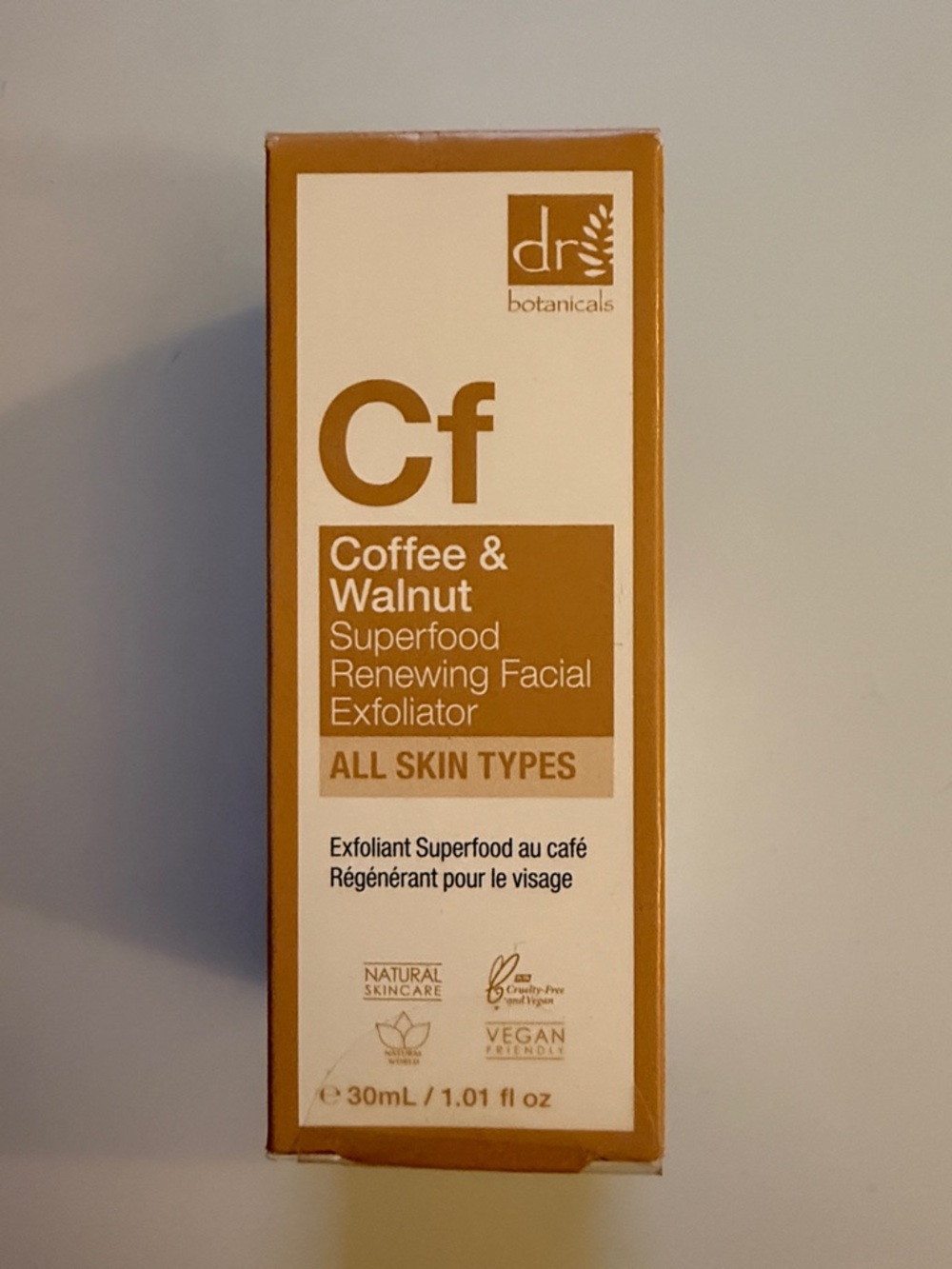 Dr Botanicals Superfood Coffee, Walnut Facial Exfoliator New all Skin Types